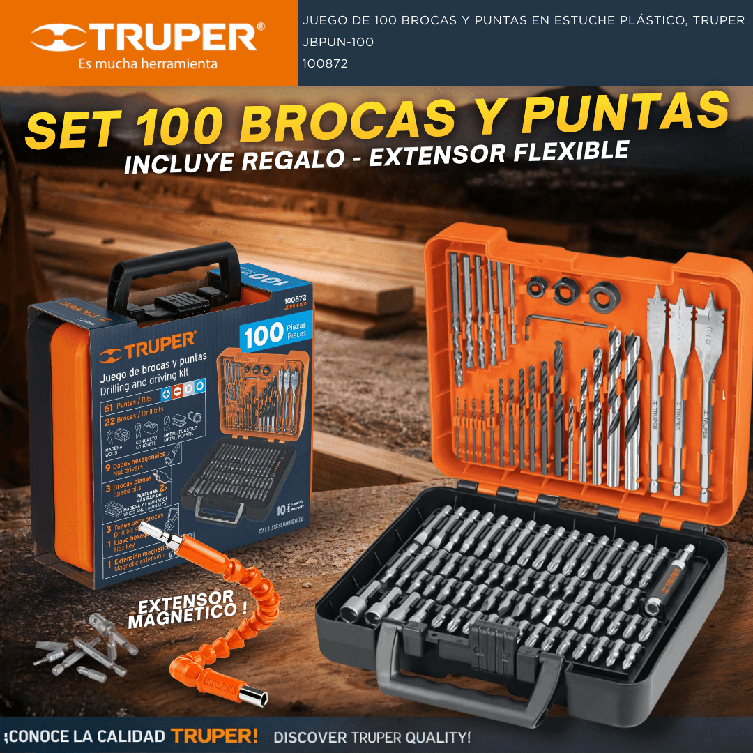 SET 100 BROCAS Y PUNTAS - TRUPER