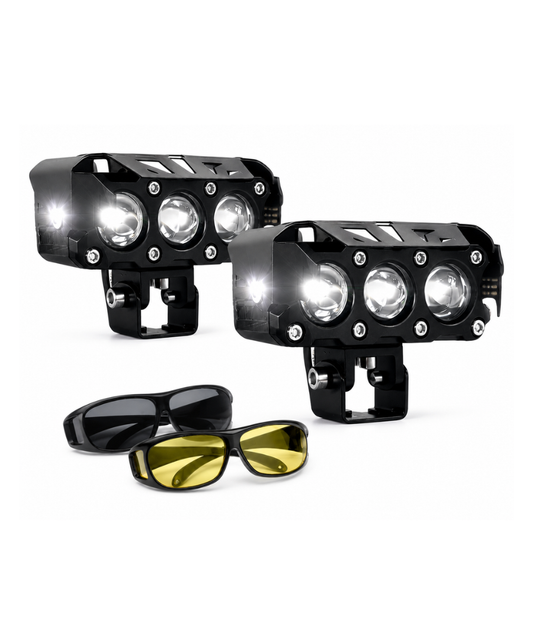 FAROS LED ULTRA POTENTES AMBAR 2 EN 1