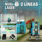 Nivel Láser Autonivelante 2 Líneas – Profesional y Preciso