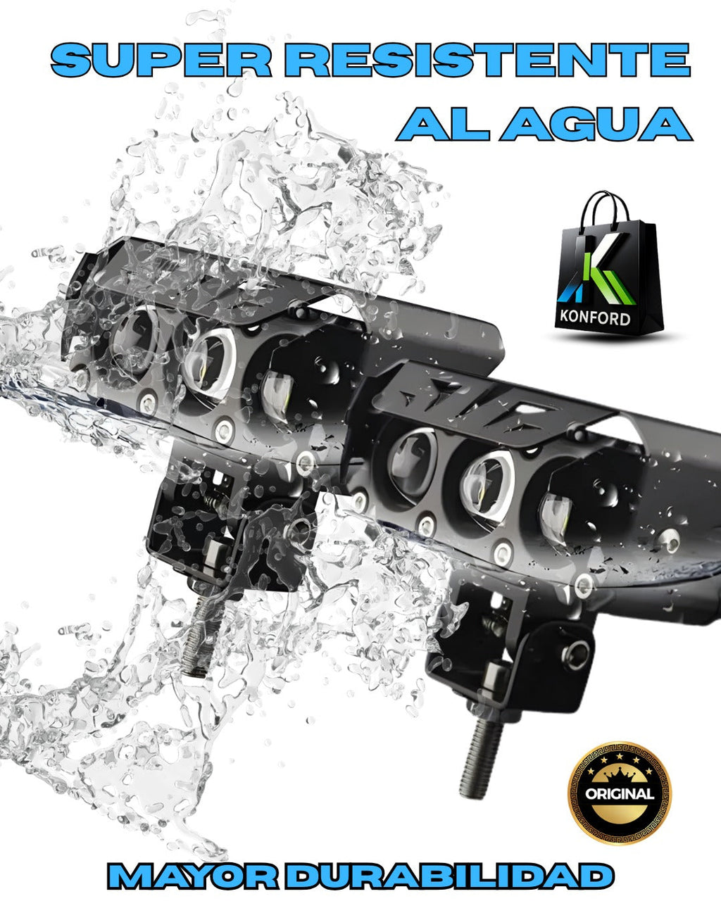 FAROS LED ULTRA POTENTES AMBAR 2 EN 1