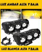 FAROS LED ULTRA POTENTES AMBAR 2 EN 1